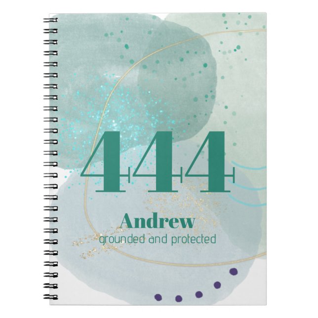 Cuaderno 444 Afirmación de protección divina por número de  (Frente)