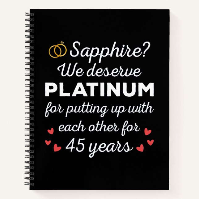 Cuaderno 45° Aniversario Boda I - Pareja Graciosa de Sapphi (Anverso)