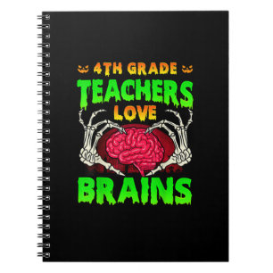 Cuaderno 4.º Teachers Brains Skeleton Hand Heart Hall