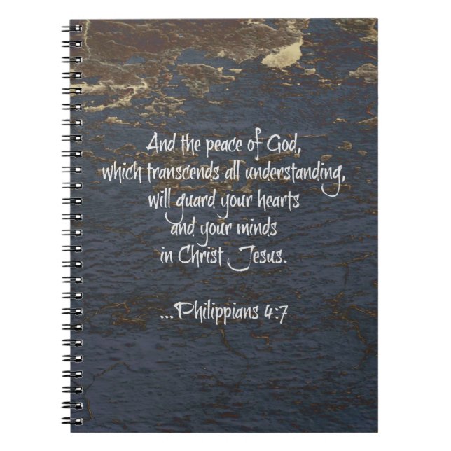 Cuaderno 4:7 de Phillippians del verso de la biblia (Frente)