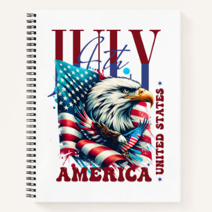 Cuaderno 4 de Julio Águila Americana Sublimación-61904