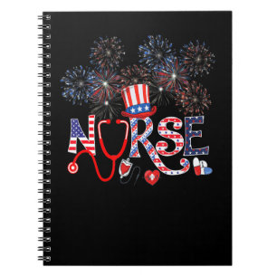 Cuaderno 4 De Julio Enfermeras Mujeres Estetoscopio Enferme
