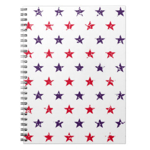 Cuaderno 4 de julio Estrellas Grunge Resumen Patrón sin Sea