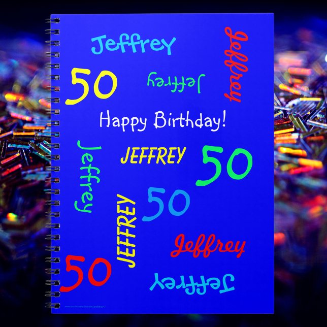Cuaderno 50.ª fiesta de cumpleaños Libro de invitados azul, (Subido por el creador)