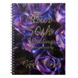 Cuaderno 50.º Boda Aniversario Libro de Oro Floral