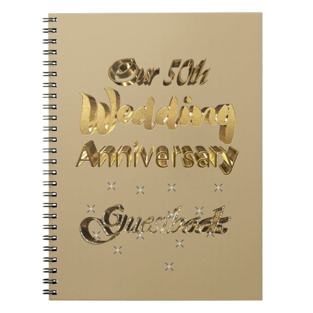 Cuaderno 50.º Boda Aniversario Libro de Oro Texto (Frente)