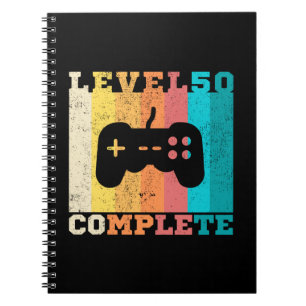 Cuaderno 50.º cumpleaños/ aniversario Nivel 50 completado