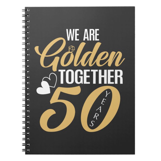 Cuaderno 50° Aniversario Boda 50 años Pareja de Oro (Frente)