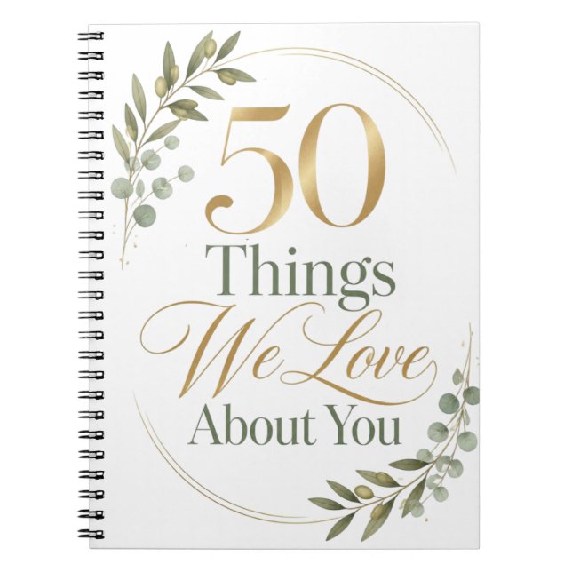 Cuaderno 50 cosas que amamos de ti amiga (Frente)