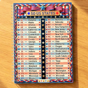 Cuaderno ★ 50 Estados Unidos de América - Bandera estadouni