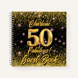 Cuaderno 50 Fabulosas estrellas rosadas Purpurinas de oro 5