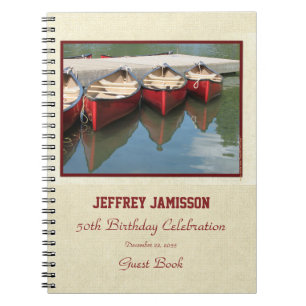 Cuaderno 50.o Libro de visitas de la fiesta de cumpleaños,