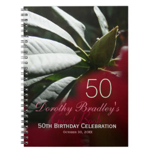 Cuaderno 50.o libro de visitas del personalizado de la
