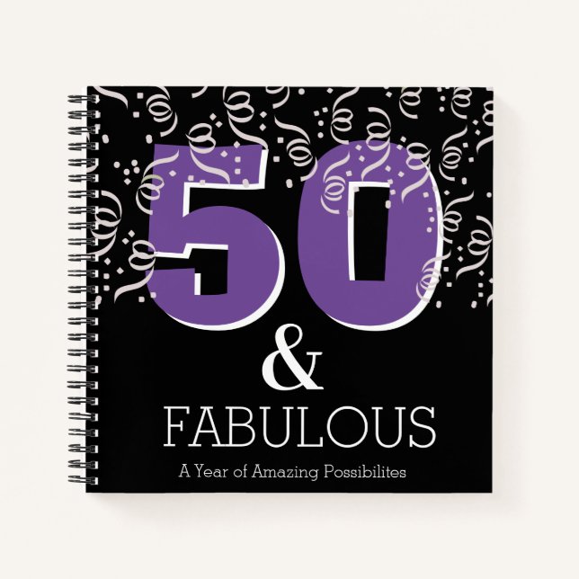 Cuaderno 50 y fabuloso cumpleaños (Anverso)