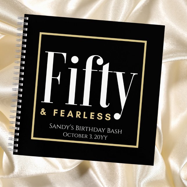Cuaderno 50 y intrépido cumpleaños elegante Personalizado n (Subido por el creador)