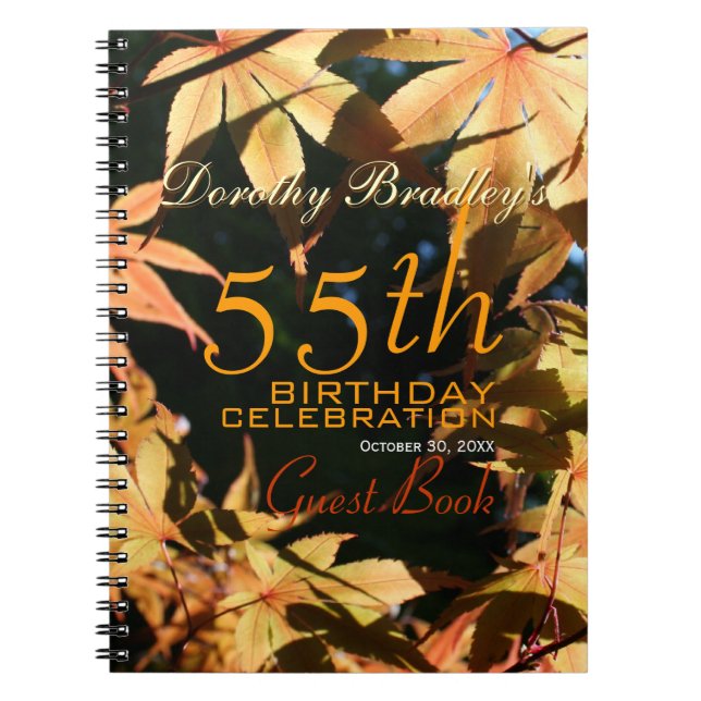 Cuaderno 55.ª Celebración de cumpleaños Libro de Personaliz (Frente)