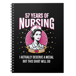Cuaderno 57 años de enfermería merecen una medalla Enfermer