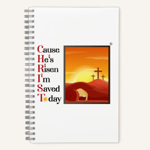 Cuaderno 5.5 x 8.5 Céntrico de espiral de Cristo Acrónimo D