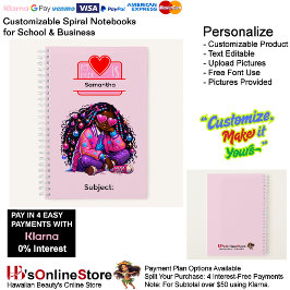 Cuaderno 5 African American Girl Writing Supplies Students