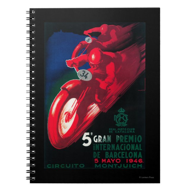 Cuaderno 5 Poster de motocicletas de Gran Premio Internat (Frente)
