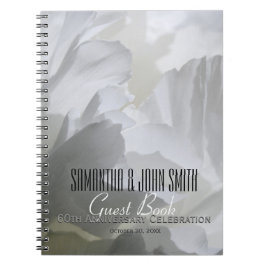 Cuaderno 60.º Boda Aniversario Fiesta Peony Guest Book 1