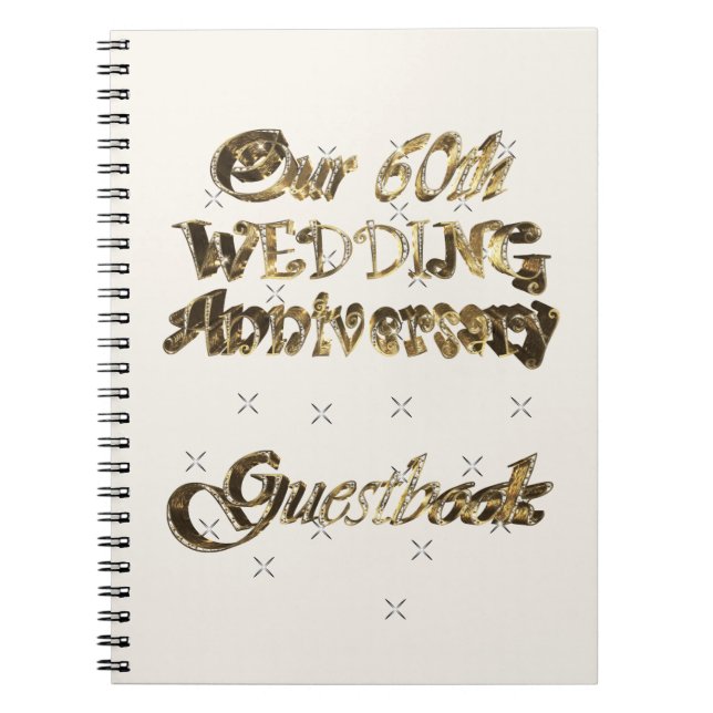 Cuaderno 60.º Boda Aniversario Libro de Oro Blanco (Frente)
