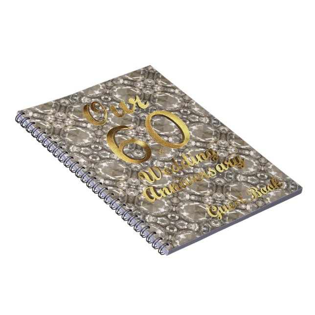 Cuaderno 60.º Boda Aniversario Libro de Oro Diamantes (Lado Derecho)