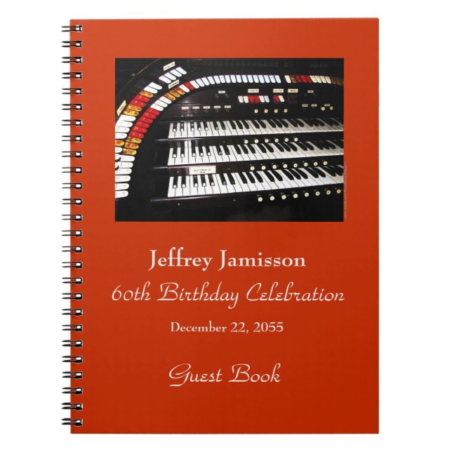 Cuaderno 60.º libro de invitados de fiesta de cumpleaños, ó (Frente)