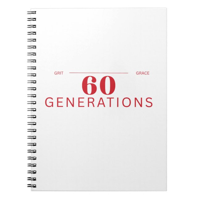 Cuaderno 60 Generaciones de Tenacidad y Gracia (Frente)