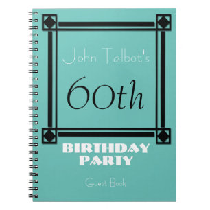 Cuaderno 60.o libro de visitas de la fiesta de cumpleaños
