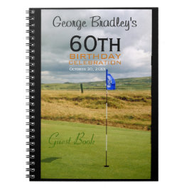 Cuaderno 60.o Libro de visitas del personalizado del golf