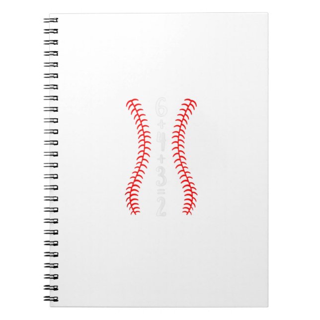 Cuaderno 6432 Béisbol Math Mom Dad Gift Funny 6432 Double (Frente)