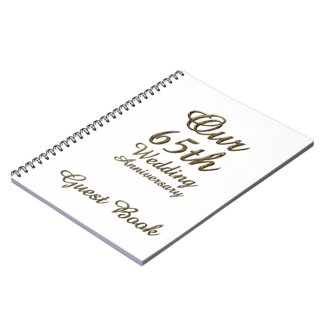 Cuaderno 65.º Boda Aniversario Libro de Oro Blanco (Lado Izquierdo)