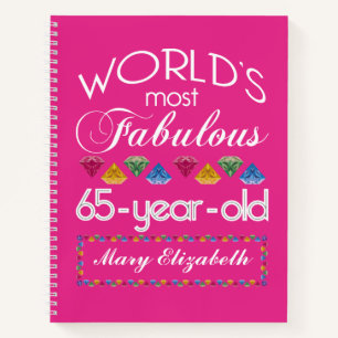 Cuaderno 65.º Cumpleaños Las Gemas Coloridas Más Fabulosas