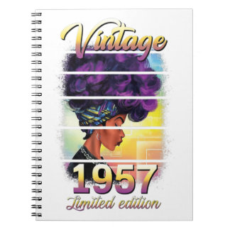 Cuaderno 65 años de edad 65º cumpleaños afroamericano negro
