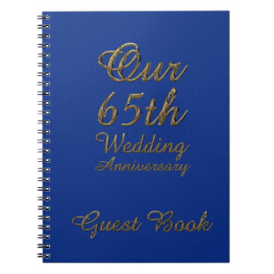 Cuaderno 65.o Zafiro del azul del libro de visitas del