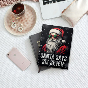 Cuaderno 67 Meme Divertido Santa Dice Seis Siete Navidad