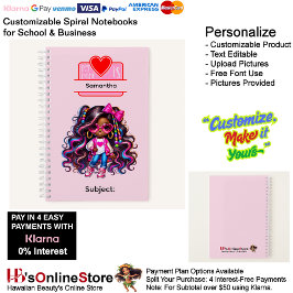Cuaderno 6 African American Girl Writing Supplies Students