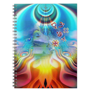 Cuaderno 6 Idioma de los símbolos Chakra de base ligera