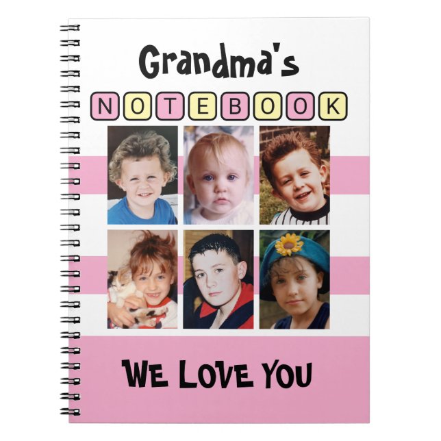Cuaderno 6 photo love you pink grandma's (Frente)