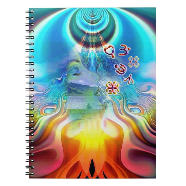 Cuaderno 6 Símbolos del Chakra Base del Lenguaje de Luz (Frente)