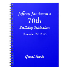 Cuaderno 70.ª Fiesta de Cumpleaños Libro de Huéspedes Espir