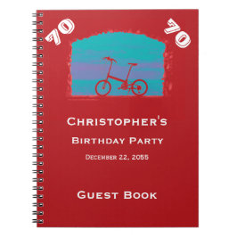 Cuaderno 70.º, 75.º libro de invitados de fiesta de cumplea
