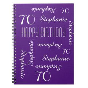 Cuaderno 70.º libro de invitados de fiesta de cumpleaños,