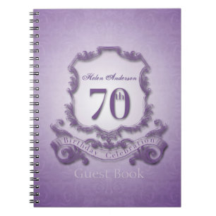 Cuaderno 70.º Personalizado de la celebración de cumpleaños