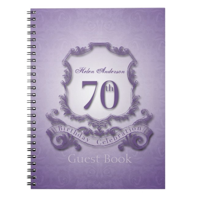 Cuaderno 70.º Personalizado de la celebración de cumpleaños (Frente)