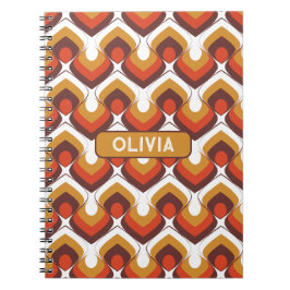 Cuaderno 70s Bold Retro Modern Motif in Orange & Brown