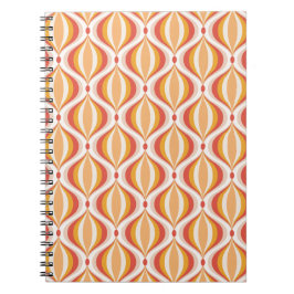Cuaderno 70s nostalgia notebook groovy optical pattern