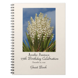 Cuaderno 75.º libro de invitados de fiesta de cumpleaños,