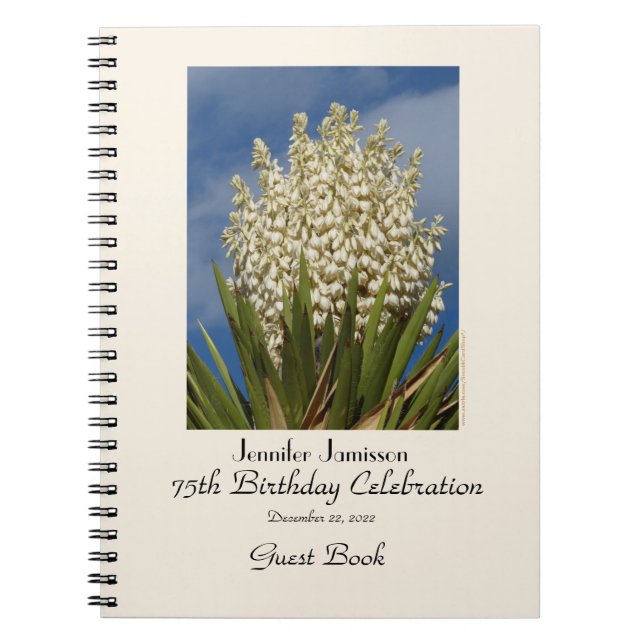 Cuaderno 75.º libro de invitados de fiesta de cumpleaños, Y (Frente)